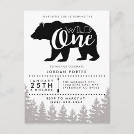 Rustic Mamma Bear | Babyskor Inbjudan Vykort