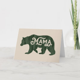 Rustic Mamma Bear Silhouette Mors dag Kort
