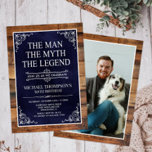 Rustic Man Myth Legend Photo 50:e födelsedagen