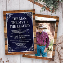 Rustic Man Myth Legend Photo 85 Birthday