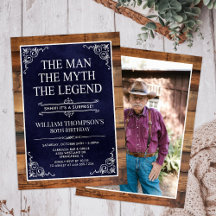 Rustic Man Myth Legend Surprise Photo 80 Birthday