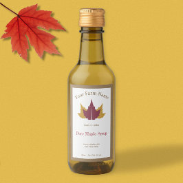 Rustic Maple Syrup Kraft Label Sticker Vinetikett
