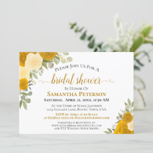 Rustic Marigold & Gult Boho Ro Möhippa Inbjudningar