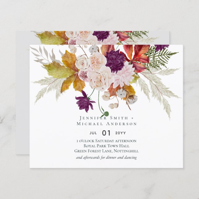 Rustic Maroon Ginger  Bröllop (Fram/baksida)