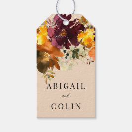 Rustic Marsala Burnt Orange Fall Wandeans Presentetikett