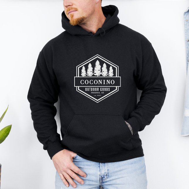 Rustic Masculine Forest Mountains Outdoors Hoodie (Skapare uppladdad)