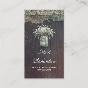 Rustic Mason Barns andedräkt och Barn Wood Visitkort