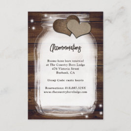 Rustic Mason Burk Barn Wood-boendekort Tilläggskort