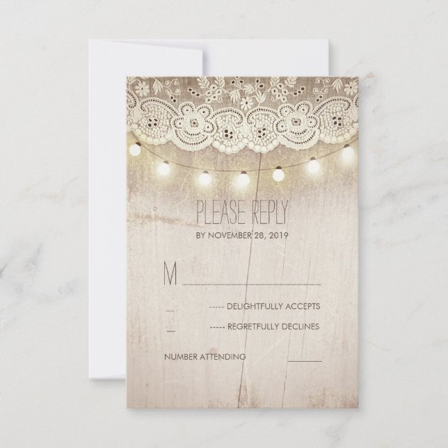 Rustic Mason Burk Bröllop OSA Cards (Framsida)