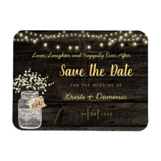 Rustic Mason Burk Glowing Ljus Magnet