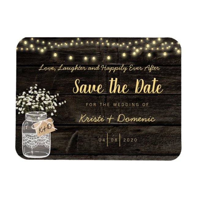 Rustic Mason Burk Glowing Ljus Magnet (Horisontell)