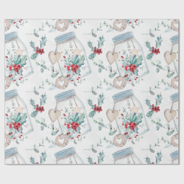 Rustic Mason Burk Holly Hearts jul Presentpapper