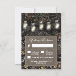 Rustic Mason Burk Hunting Camo Bröllop OSA Card Kort
