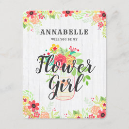 Rustic Mason Burk kommer du bli min ungflicka Inbjudningar