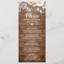 Rustic Mason Burk Ljus  Blommigten Snöre Bröllop Meny