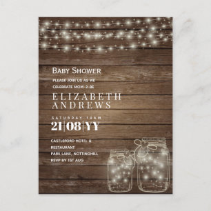 Rustic Mason Burk Ljus budget, babykläder Inbjudan