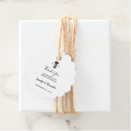 Rustic mason burk monogram landsbyggsbröllop gåvor etiketter