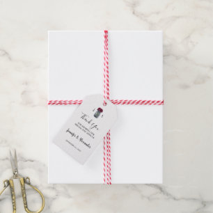Rustic mason burk monogram landsbyggsbröllop presentetikett