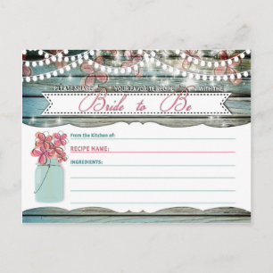 Rustic Mason Burk Shabby chic-receptkort Vykort