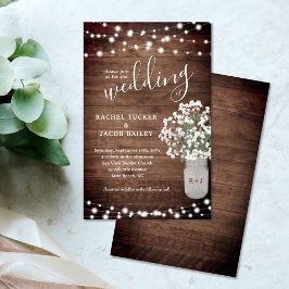 Rustic Mason Burk String Ljus budget Bröllop