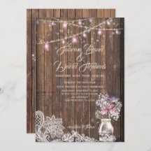 Rustic Mason Burk String LjusBarefootBride™