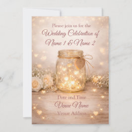 Rustic Mason Jar Save the Date - also digital DL Spara Datumet