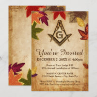 Rustic Masonic-inbjudningsmallar | Freemason