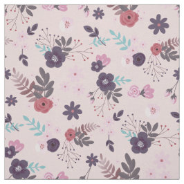 Rustic Mauve Rosa & Plum Blommigt Trendig Mönster Tyg