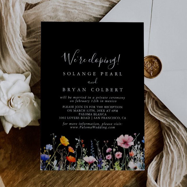 Rustic Meadow Botanical Elopement Reception Inbjudningar (Skapare uppladdad)