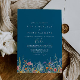 Rustic Meadow Botanical Spanish Wedding Inbjudningar