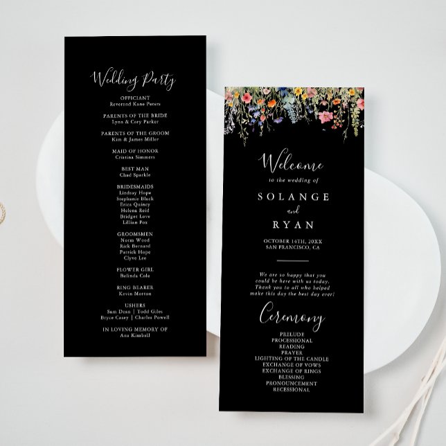 Rustic Meadow Botanical Wedding Program (Skapare uppladdad)