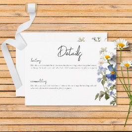 Rustic Meadow Wildblommor Lila Watercolor Tilläggskort