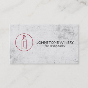 Rustic med Vin Flaska Visitkort