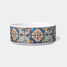 Rustic Mediterranean Ceramic Pet Bowl