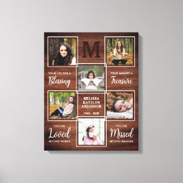 Rustic Memorial Memory Keepsaké Canvastryck