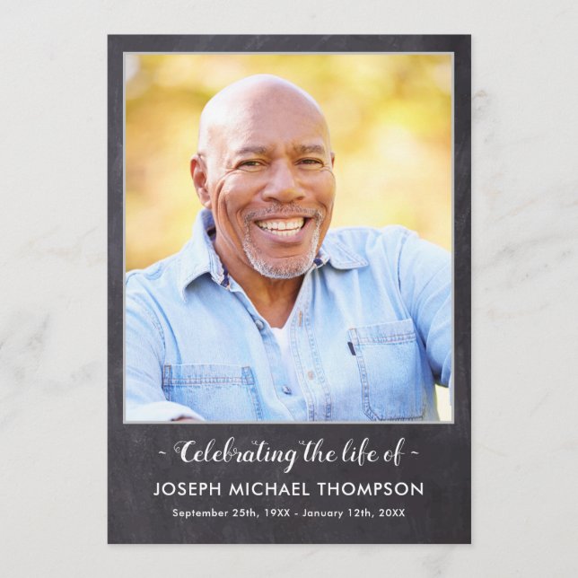 Rustic Memorial Photo Order Funeral Program (Framsida)