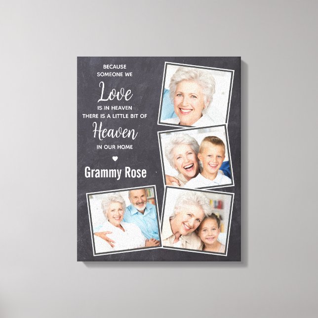 Rustic Memory-minne för fotokollage Canvastryck (Framsida)