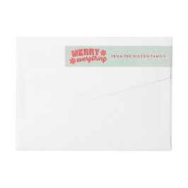 Rustic Merry All Julens Wraparound-etikett Etikettband
