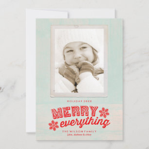 Rustic Merry All Photo Julkort