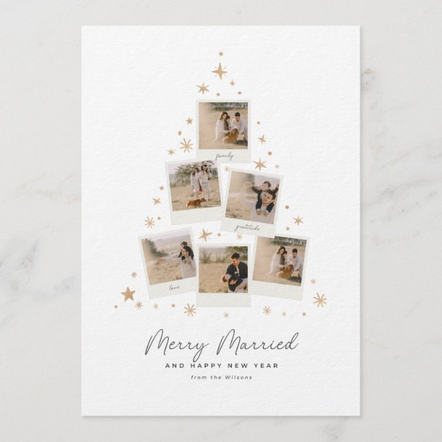Rustic Merry Married Card Inbjudningar (Framsida)