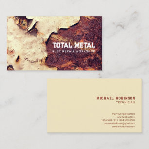 Rustic Metall Background Visitkort