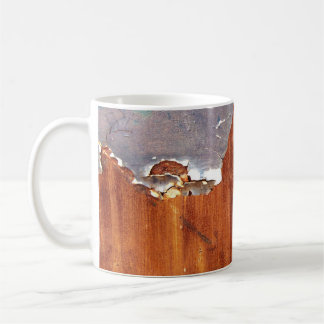 Rustic Metall: Vintage Järn Struktur. Kaffemugg