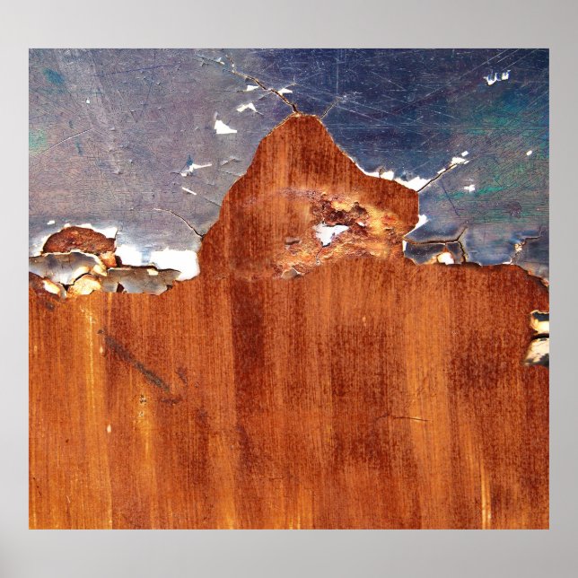 Rustic Metall: Vintage Järn Struktur. Poster (Framsidan)