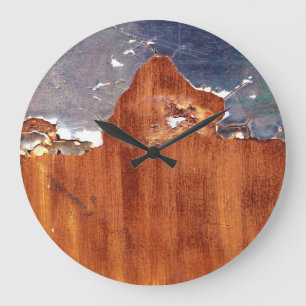 Rustic Metall: Vintage Järn Struktur. Stor Klocka