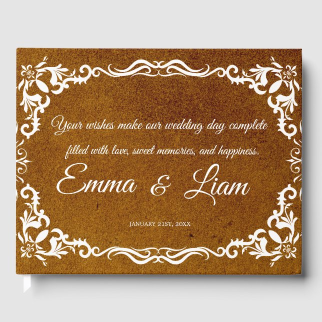 Rustic Mexican Wedding Guest Book  Gästböcker (Framsida)