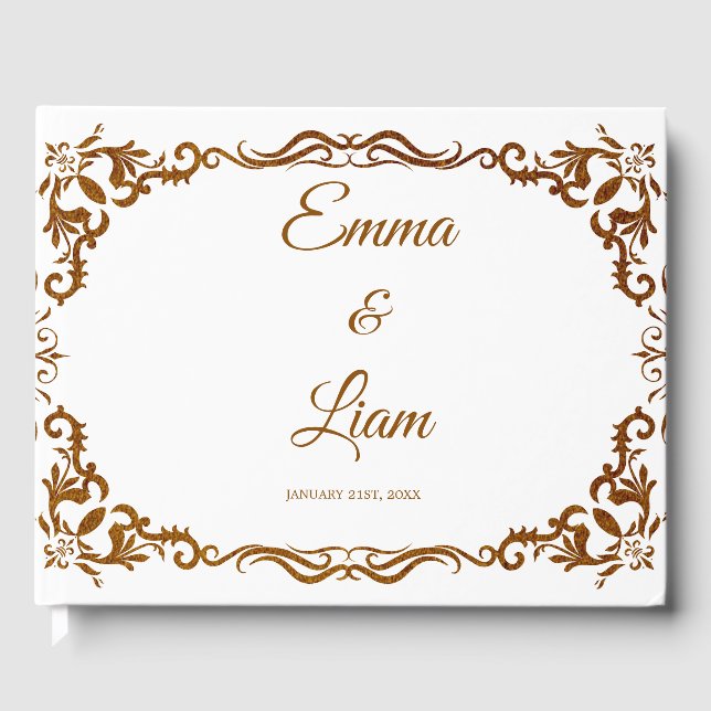 Rustic Mexican Wedding Guest Book  Gästböcker (Framsida)