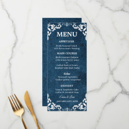 Rustic Mexican Wedding Menu Card Meny