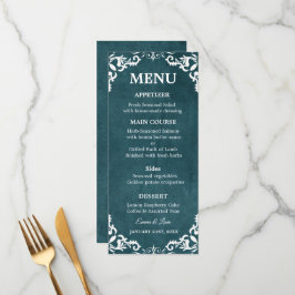 Rustic Mexican Wedding Menu Card Meny