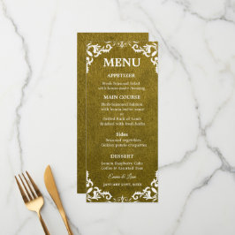 Rustic Mexican Wedding Menu Card Meny