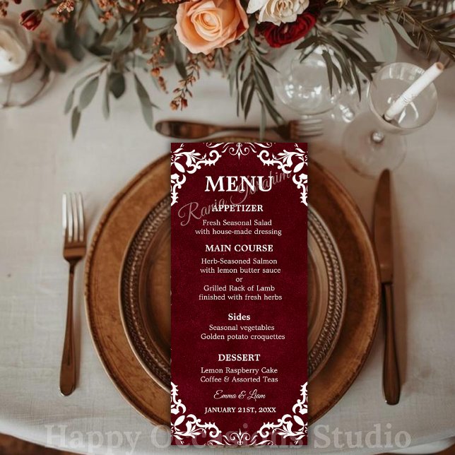 Rustic Mexican Wedding Menu Card Meny (Skapare uppladdad)